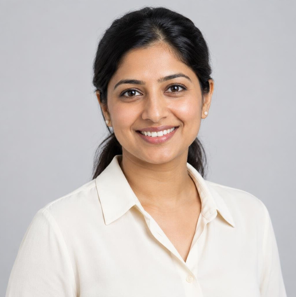 Studio portrait of a woman communications specialist